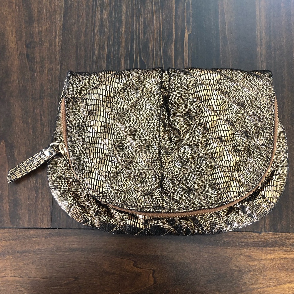 Gold Fabric Clutch from Gap - Clutch/Purse